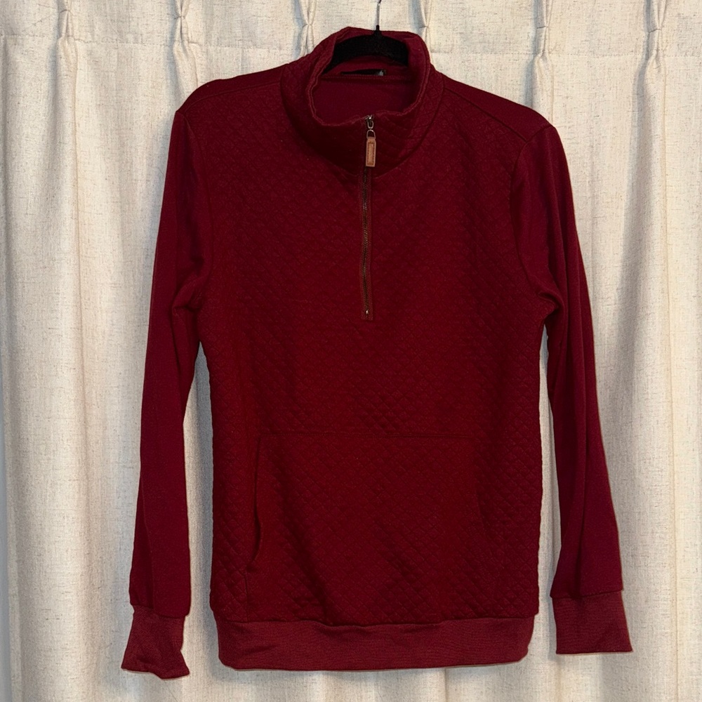 Women’s Maroon Half-Zip Sweater